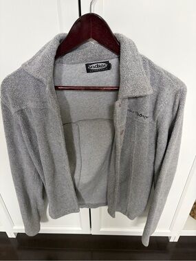 Indian Motorcycles Gray Sherpa Fleece Jacket